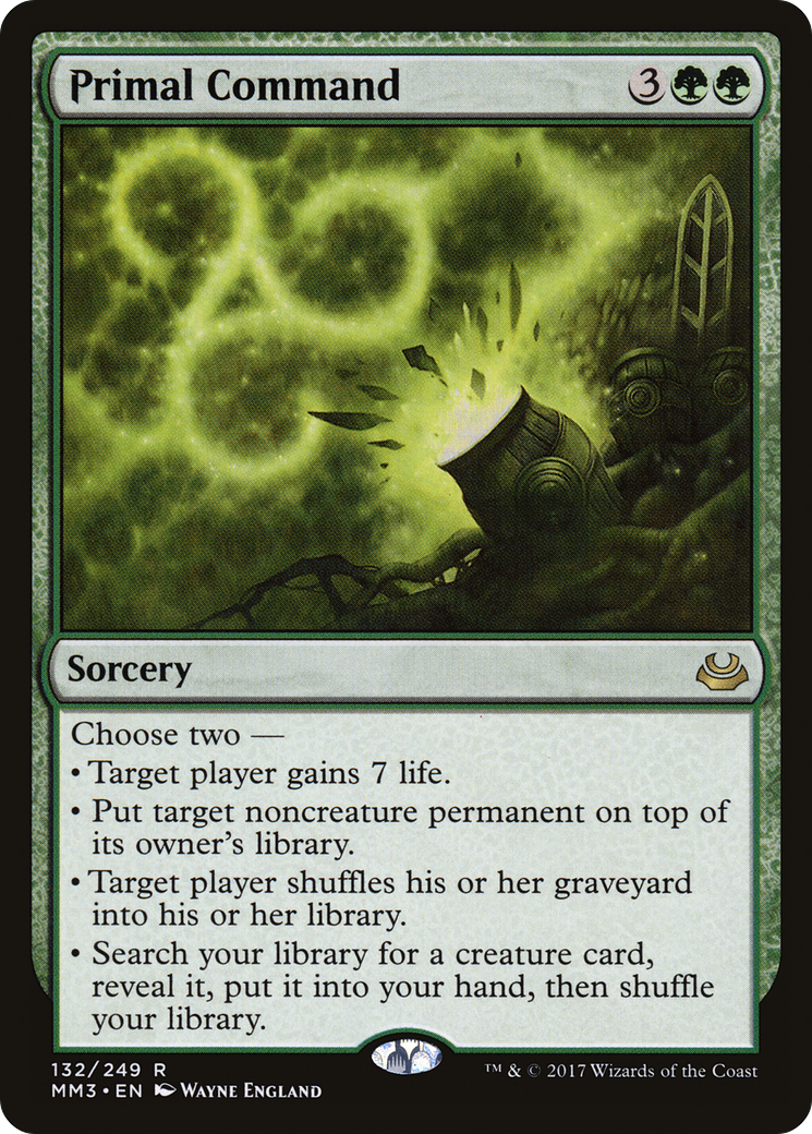 Primal Command (MM3-132) - Modern Masters 2017 - Premium MTG Single from Wizards of the Coast - Just $0.11! Shop now at Game Crave Tournament Store