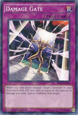 Damage Gate (Shatterfoil) (BP03-EN218) - Battle Pack 3: Monster League 1st Edition - Premium Yugioh Single from Konami - Just $0.25! Shop now at Game Crave Tournament Store
