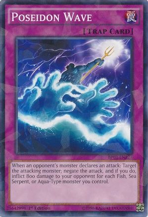 Poseidon Wave (Shatterfoil) (BP03-EN223) - Battle Pack 3: Monster League 1st Edition - Premium Yugioh Single from Konami - Just $0.43! Shop now at Game Crave Tournament Store