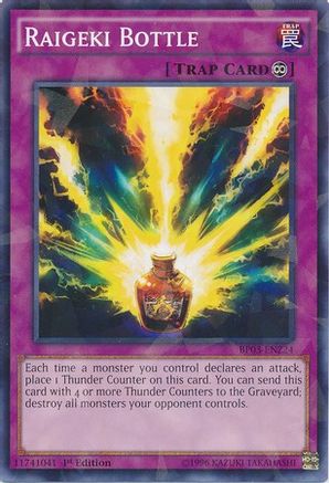 Raigeki Bottle (Shatterfoil) (BP03-EN224) - Battle Pack 3: Monster League 1st Edition - Premium Yugioh Single from Konami - Just $0.25! Shop now at Game Crave Tournament Store