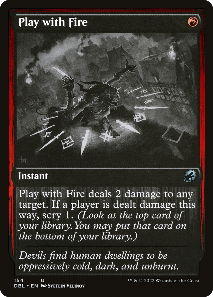 Play with Fire (DBL-154) - Innistrad: Double Feature Foil - Premium MTG Single from Wizards of the Coast - Just $1.35! Shop now at Game Crave Tournament Store