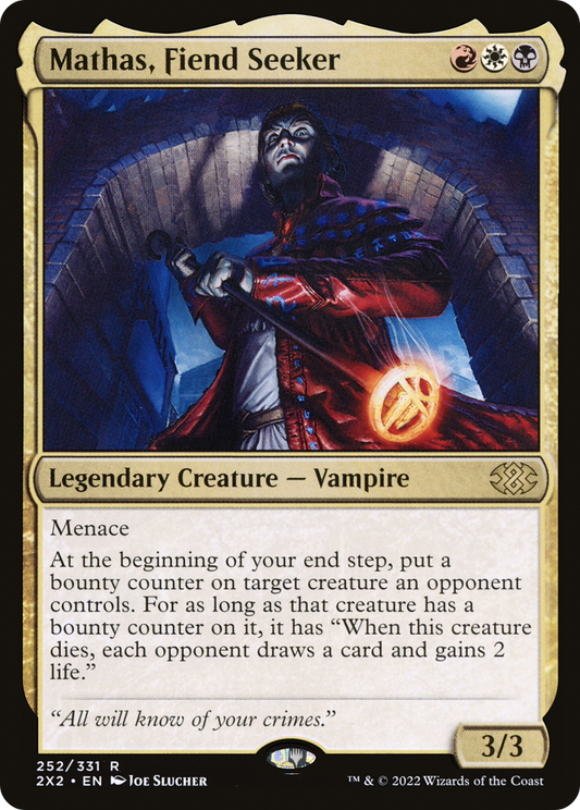 Mathas, Fiend Seeker (2X2-252) - Double Masters 2022 - Premium MTG Single from Wizards of the Coast - Just $0.11! Shop now at Game Crave Tournament Store