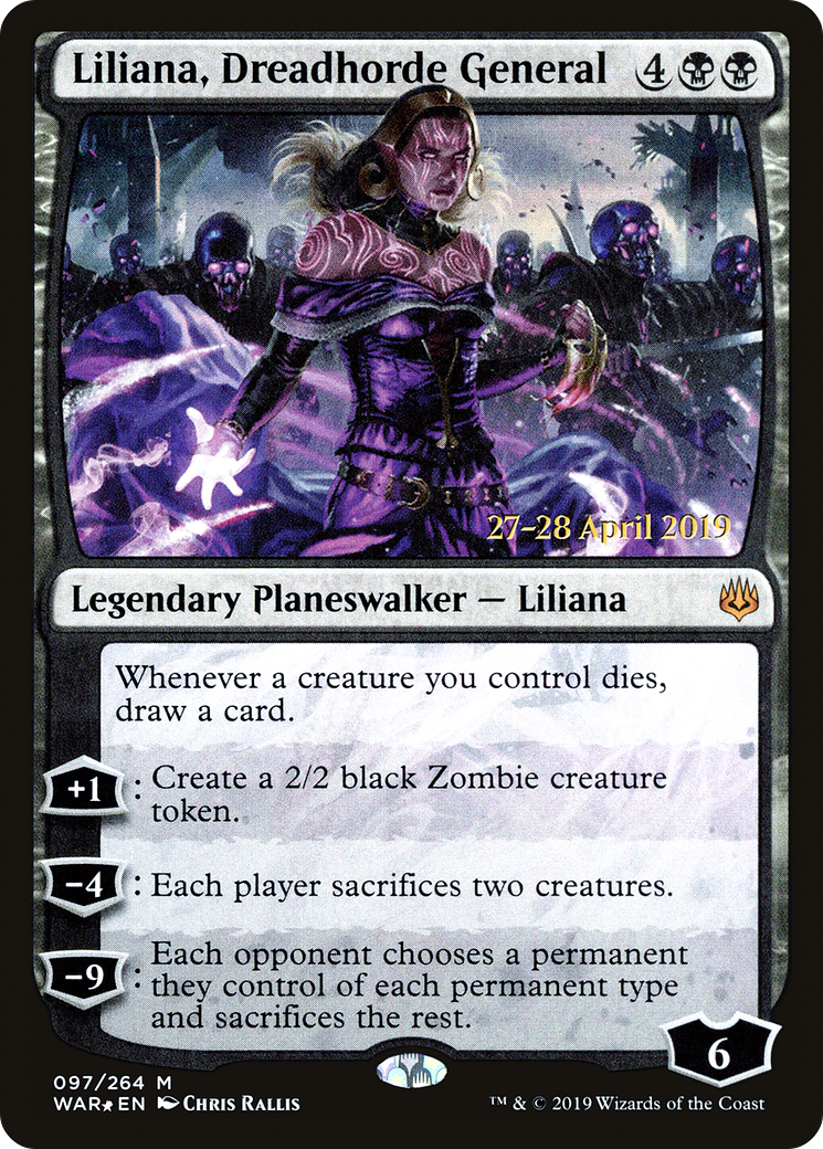 Liliana, Dreadhorde General (PWAR-97S) - War of the Spark Promos Foil - Premium MTG Single from Wizards of the Coast - Just $16.08! Shop now at Game Crave Tournament Store