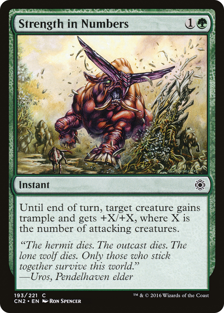 Strength in Numbers (CN2-193) - Conspiracy: Take the Crown - Premium MTG Single from Wizards of the Coast - Just $0.25! Shop now at Game Crave Tournament Store