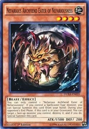 Nefarious Archfiend Eater of Nefariousness (DUEA-EN035) - Duelist Alliance Unlimited - Premium Yugioh Single from Konami - Just $0.25! Shop now at Game Crave Tournament Store