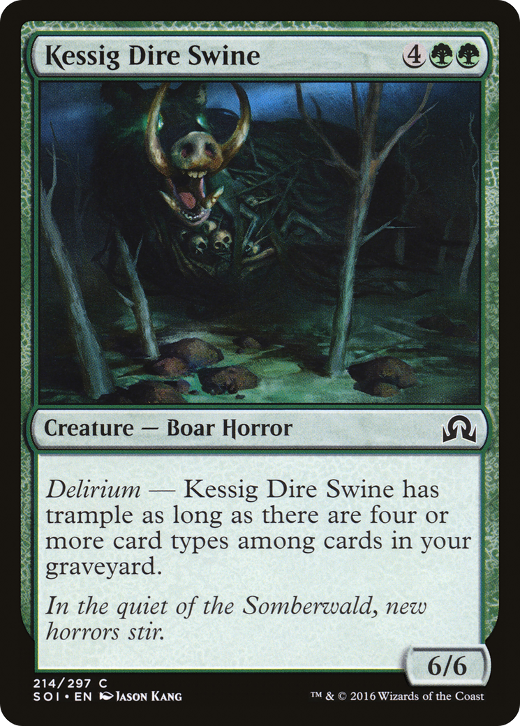 Kessig Dire Swine (SOI-214) - Shadows over Innistrad - Premium MTG Single from Wizards of the Coast - Just $0.08! Shop now at Game Crave Tournament Store