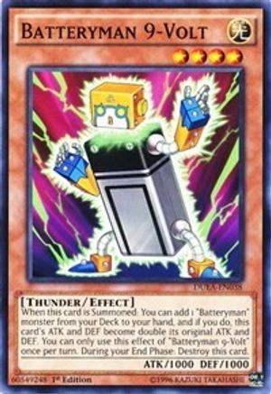 Batteryman 9-Volt (DUEA-EN038) - Duelist Alliance 1st Edition - Premium Yugioh Single from Konami - Just $0.25! Shop now at Game Crave Tournament Store