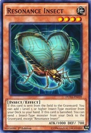 Resonance Insect (DUEA-EN039) - Duelist Alliance Unlimited - Premium Yugioh Single from Konami - Just $0.25! Shop now at Game Crave Tournament Store