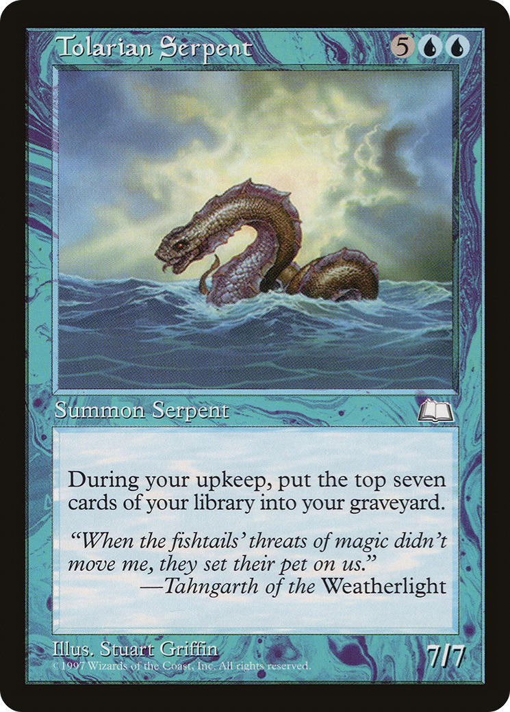 Tolarian Serpent (WTH-057) - Weatherlight - Premium MTG Single from Wizards of the Coast - Just $0.27! Shop now at Game Crave Tournament Store