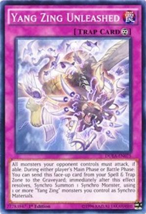 Yang Zing Unleashed (DUEA-EN075) - Duelist Alliance Unlimited - Premium Yugioh Single from Konami - Just $0.25! Shop now at Game Crave Tournament Store