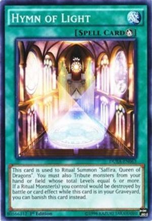 Hymn of Light (DUEA-EN063) - Duelist Alliance Unlimited - Premium Yugioh Single from Konami - Just $0.25! Shop now at Game Crave Tournament Store