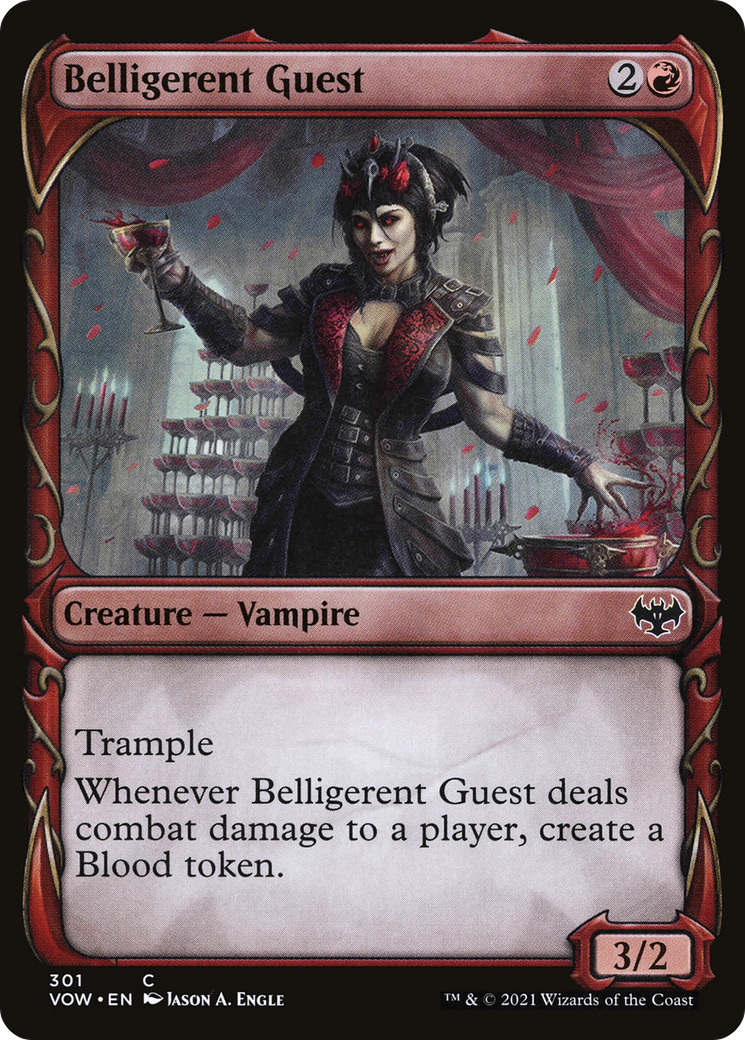 Belligerent Guest (VOW-301) - Innistrad: Crimson Vow: (Showcase) - Premium MTG Single from Wizards of the Coast - Just $0.08! Shop now at Game Crave Tournament Store