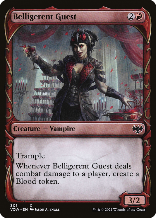 Belligerent Guest (VOW-301) - Innistrad: Crimson Vow: (Showcase) - Premium MTG Single from Wizards of the Coast - Just $0.08! Shop now at Game Crave Tournament Store