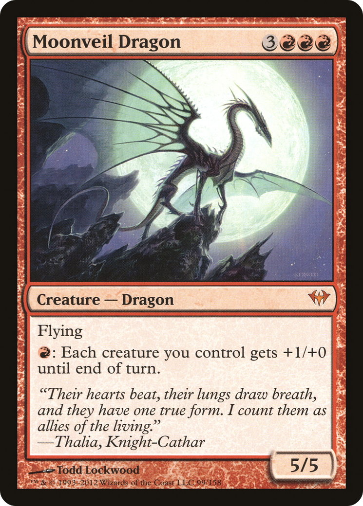 Moonveil Dragon (DKA-099) - Dark Ascension - Premium MTG Single from Wizards of the Coast - Just $0.21! Shop now at Game Crave Tournament Store