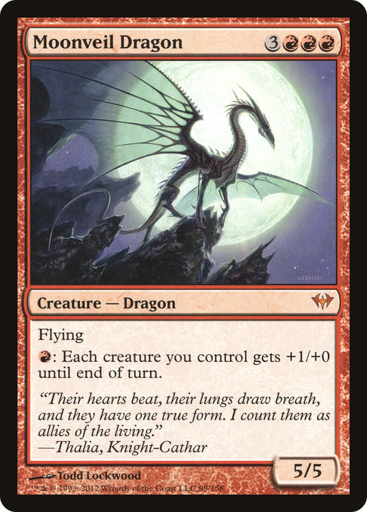 Moonveil Dragon (DKA-099) - Dark Ascension - Premium MTG Single from Wizards of the Coast - Just $0.21! Shop now at Game Crave Tournament Store