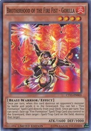 Brotherhood of the Fire Fist - Gorilla (CT11-EN003) - 2014 Mega-Tins Limited - Premium Yugioh Single from Konami - Just $0.25! Shop now at Game Crave Tournament Store