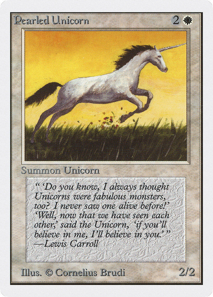 Pearled Unicorn (2ED-031) - Unlimited Edition - Premium MTG Single from Wizards of the Coast - Just $0.27! Shop now at Game Crave Tournament Store