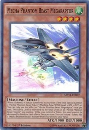 Mecha Phantom Beast Megaraptor (MP14-EN007) - 2014 Mega-Tins Mega Pack 1st Edition - Premium Yugioh Single from Konami - Just $0.40! Shop now at Game Crave Tournament Store