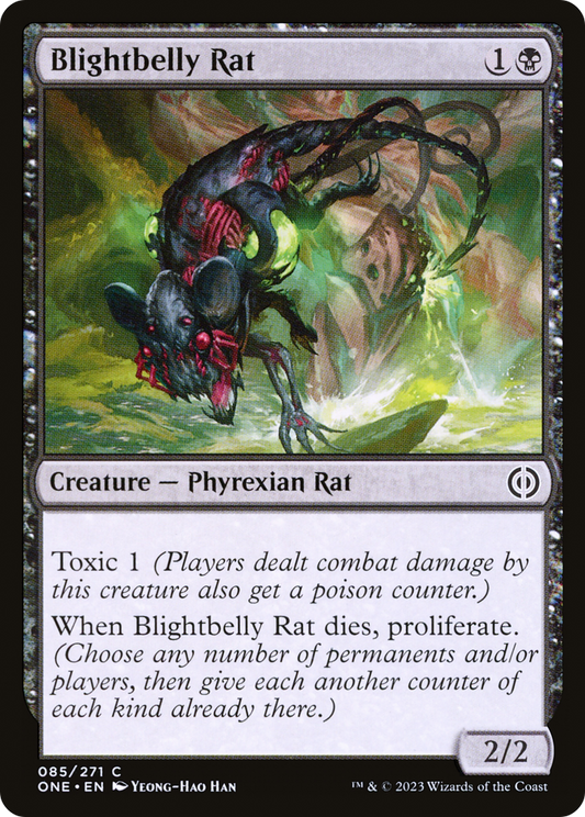 Blightbelly Rat (ONE-085) - Phyrexia: All Will Be One Foil - Premium MTG Single from Wizards of the Coast - Just $0.08! Shop now at Game Crave Tournament Store