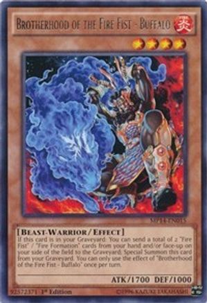 Brotherhood of the Fire Fist - Buffalo (MP14-EN015) - 2014 Mega-Tins Mega Pack 1st Edition - Premium Yugioh Single from Konami - Just $0.28! Shop now at Game Crave Tournament Store
