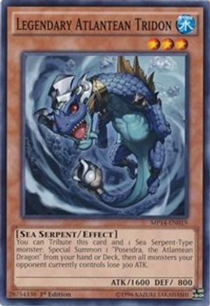 Legendary Atlantean Tridon (MP14-EN019) - 2014 Mega-Tins Mega Pack Unlimited - Premium Yugioh Single from Konami - Just $0.29! Shop now at Game Crave Tournament Store