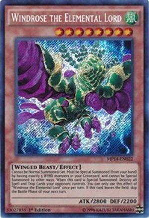 Windrose the Elemental Lord (MP14-EN022) - 2014 Mega-Tins Mega Pack Unlimited - Premium Yugioh Single from Konami - Just $0.25! Shop now at Game Crave Tournament Store