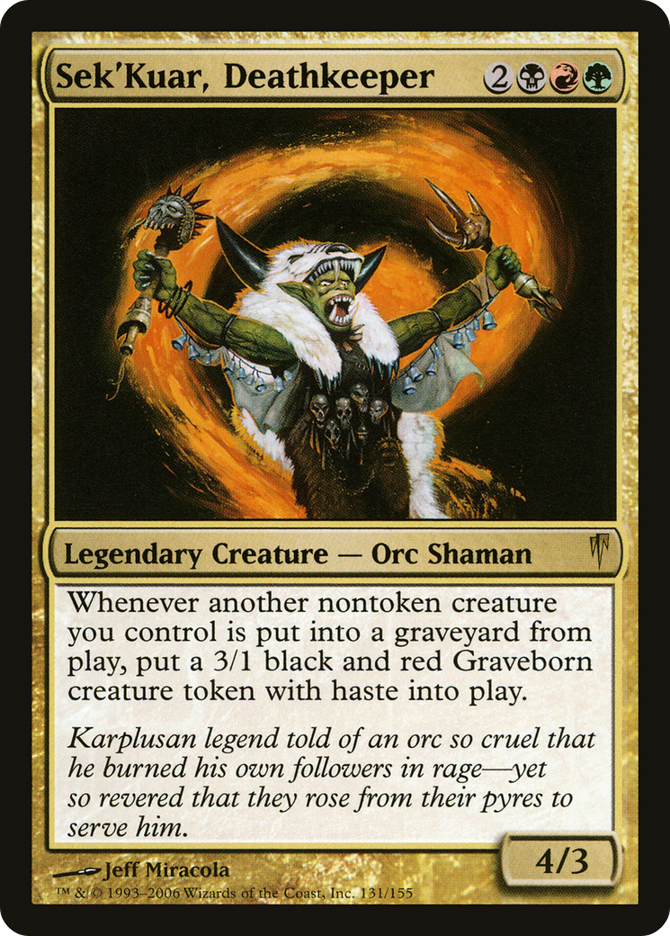 Sek'Kuar, Deathkeeper (CSP-131) - Coldsnap - Premium MTG Single from Wizards of the Coast - Just $0.08! Shop now at Game Crave Tournament Store
