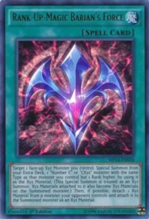 Rank-Up-Magic Barian's Force (MP14-EN036) - 2014 Mega-Tins Mega Pack 1st Edition - Premium Yugioh Single from Konami - Just $0.45! Shop now at Game Crave Tournament Store
