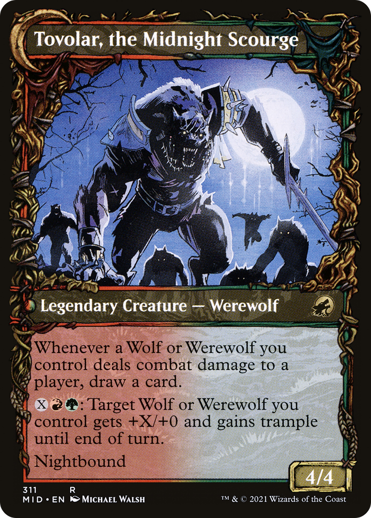 Tovolar, Dire Overlord // Tovolar, the Midnight Scourge (MID-311) - Innistrad: Midnight Hunt: (Showcase, Double Faced Transform) Foil - Premium MTG Single from Wizards of the Coast - Just $0.56! Shop now at Game Crave Tournament Store