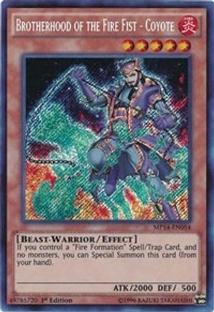 Brotherhood of the Fire Fist - Coyote (MP14-EN054) - 2014 Mega-Tins Mega Pack 1st Edition - Premium Yugioh Single from Konami - Just $0.26! Shop now at Game Crave Tournament Store