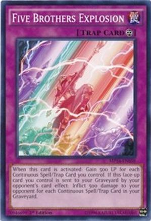 Five Brothers Explosion (MP14-EN058) - 2014 Mega-Tins Mega Pack 1st Edition - Premium Yugioh Single from Konami - Just $0.25! Shop now at Game Crave Tournament Store