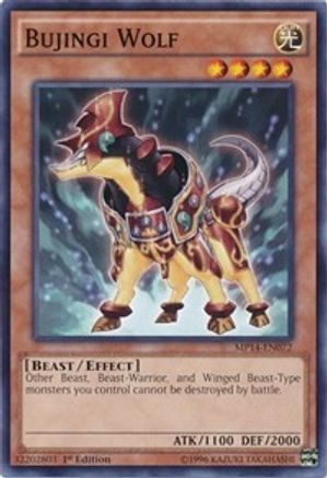 Bujingi Wolf (MP14-EN072) - 2014 Mega-Tins Mega Pack Unlimited - Premium Yugioh Single from Konami - Just $0.25! Shop now at Game Crave Tournament Store