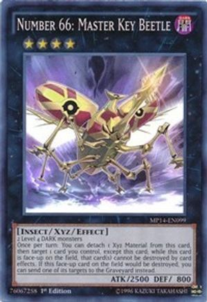 Number 66: Master Key Beetle (MP14-EN099) - 2014 Mega-Tins Mega Pack 1st Edition - Premium Yugioh Single from Konami - Just $0.49! Shop now at Game Crave Tournament Store