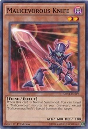 Malicevorous Knife (MP14-EN129) - 2014 Mega-Tins Mega Pack 1st Edition - Premium Yugioh Single from Konami - Just $0.25! Shop now at Game Crave Tournament Store