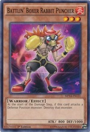 Battlin' Boxer Rabbit Puncher (MP14-EN131) - 2014 Mega-Tins Mega Pack 1st Edition - Premium Yugioh Single from Konami - Just $0.26! Shop now at Game Crave Tournament Store