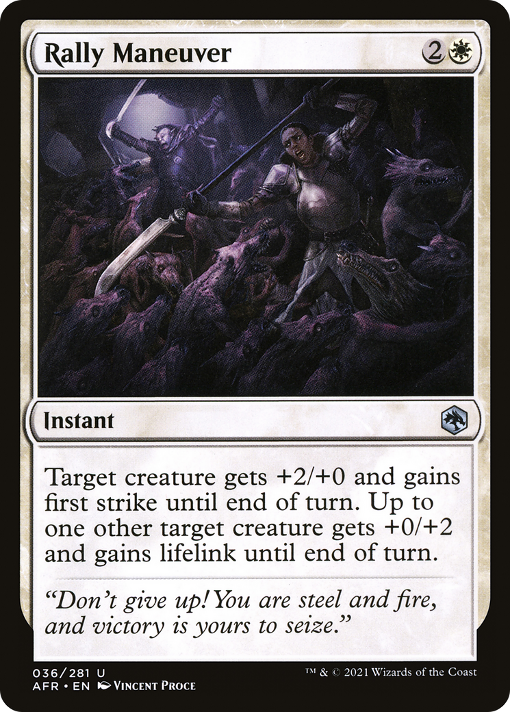 Rally Maneuver (AFR-036) - Adventures in the Forgotten Realms - Premium MTG Single from Wizards of the Coast - Just $0.25! Shop now at Game Crave Tournament Store
