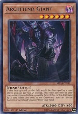 Archfiend Giant (MP14-EN181) - 2014 Mega-Tins Mega Pack 1st Edition - Premium Yugioh Single from Konami - Just $0.08! Shop now at Game Crave Tournament Store