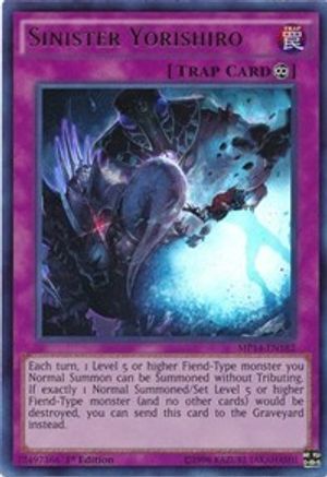 Sinister Yorishiro (MP14-EN182) - 2014 Mega-Tins Mega Pack Unlimited - Premium Yugioh Single from Konami - Just $2! Shop now at Game Crave Tournament Store