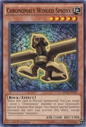 Chronomaly Winged Sphinx (MP14-EN191) - 2014 Mega-Tins Mega Pack 1st Edition - Premium Yugioh Single from Konami - Just $0.25! Shop now at Game Crave Tournament Store