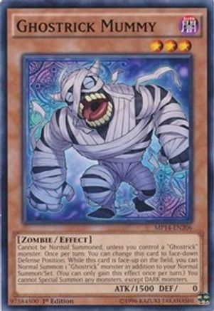 Ghostrick Mummy (MP14-EN206) - 2014 Mega-Tins Mega Pack Unlimited - Premium Yugioh Single from Konami - Just $0.25! Shop now at Game Crave Tournament Store