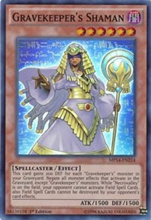 Gravekeeper's Shaman (MP14-EN214) - 2014 Mega-Tins Mega Pack 1st Edition - Premium Yugioh Single from Konami - Just $0.74! Shop now at Game Crave Tournament Store