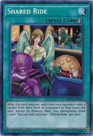 Shared Ride (MP14-EN231) - 2014 Mega-Tins Mega Pack Unlimited - Premium Yugioh Single from Konami - Just $3.33! Shop now at Game Crave Tournament Store