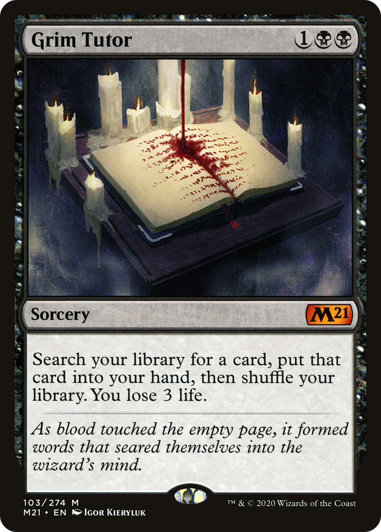 Grim Tutor (M21-103) - Core Set 2021 Foil - Premium MTG Single from Wizards of the Coast - Just $4.30! Shop now at Game Crave Tournament Store
