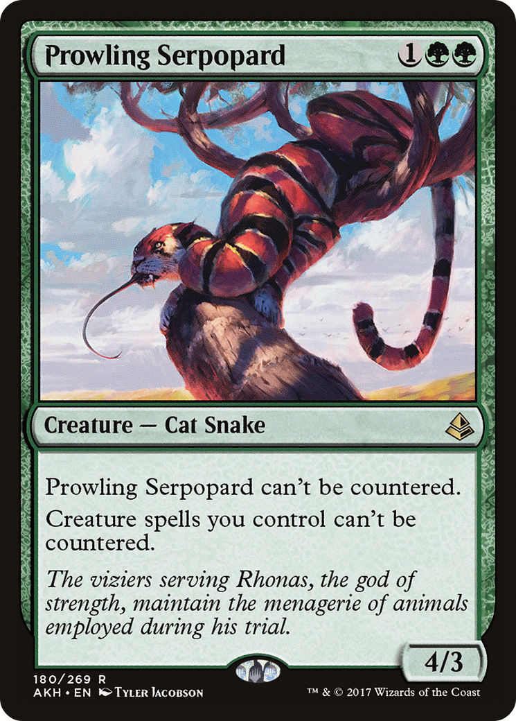Prowling Serpopard (AKH-180) - Amonkhet Foil - Premium MTG Single from Wizards of the Coast - Just $1.39! Shop now at Game Crave Tournament Store