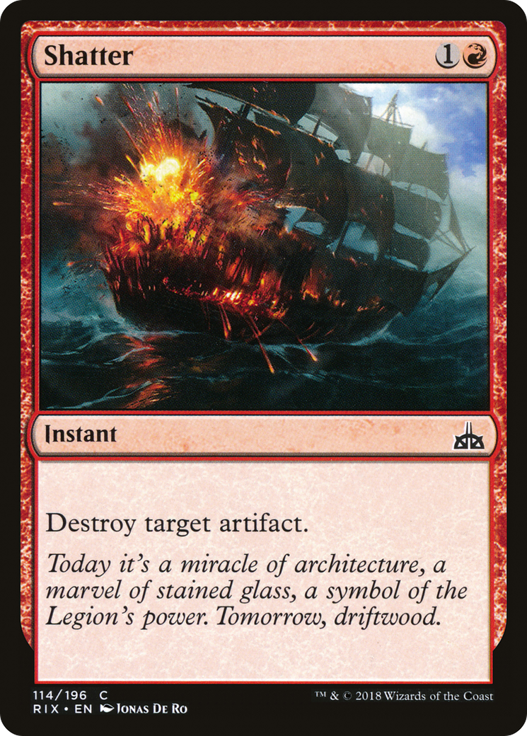 Shatter (RIX-114) - Rivals of Ixalan Foil - Premium MTG Single from Wizards of the Coast - Just $0.08! Shop now at Game Crave Tournament Store