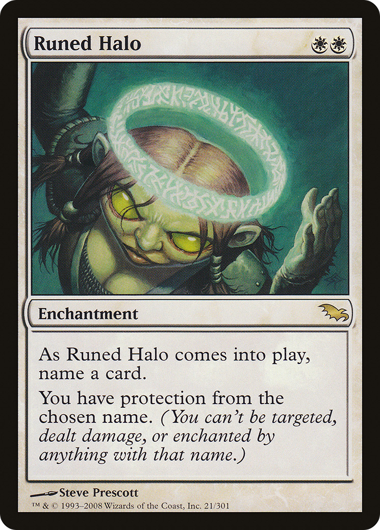 Runed Halo (SHM-021) - Shadowmoor - Premium MTG Single from Wizards of the Coast - Just $0.38! Shop now at Game Crave Tournament Store