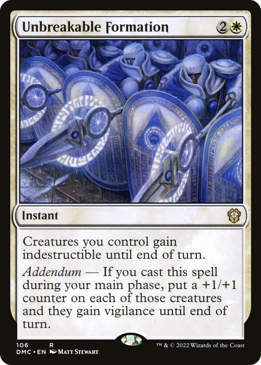 Unbreakable Formation (DMC-106) - Dominaria United Commander - Premium MTG Single from Wizards of the Coast - Just $0.34! Shop now at Game Crave Tournament Store