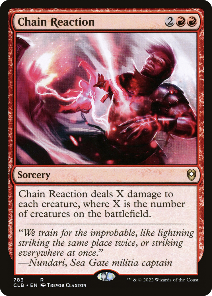 Chain Reaction (CLB-783) - Commander Legends: Battle for Baldur's Gate - Premium MTG Single from Wizards of the Coast - Just $0.16! Shop now at Game Crave Tournament Store