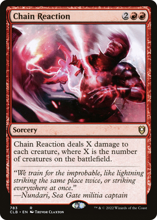 Chain Reaction (CLB-783) - Commander Legends: Battle for Baldur's Gate - Premium MTG Single from Wizards of the Coast - Just $0.16! Shop now at Game Crave Tournament Store