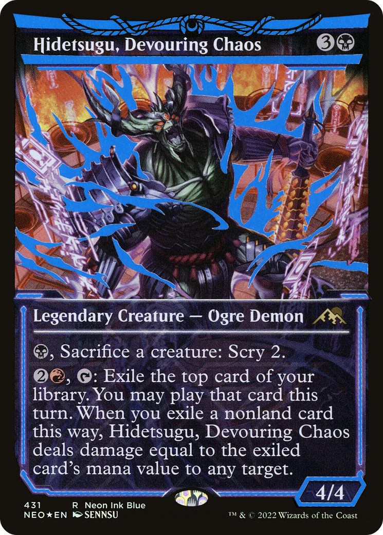 Hidetsugu, Devouring Chaos (NEO-431) - Kamigawa: Neon Dynasty: (Showcase) Foil - Premium MTG Single from Wizards of the Coast - Just $5.59! Shop now at Game Crave Tournament Store
